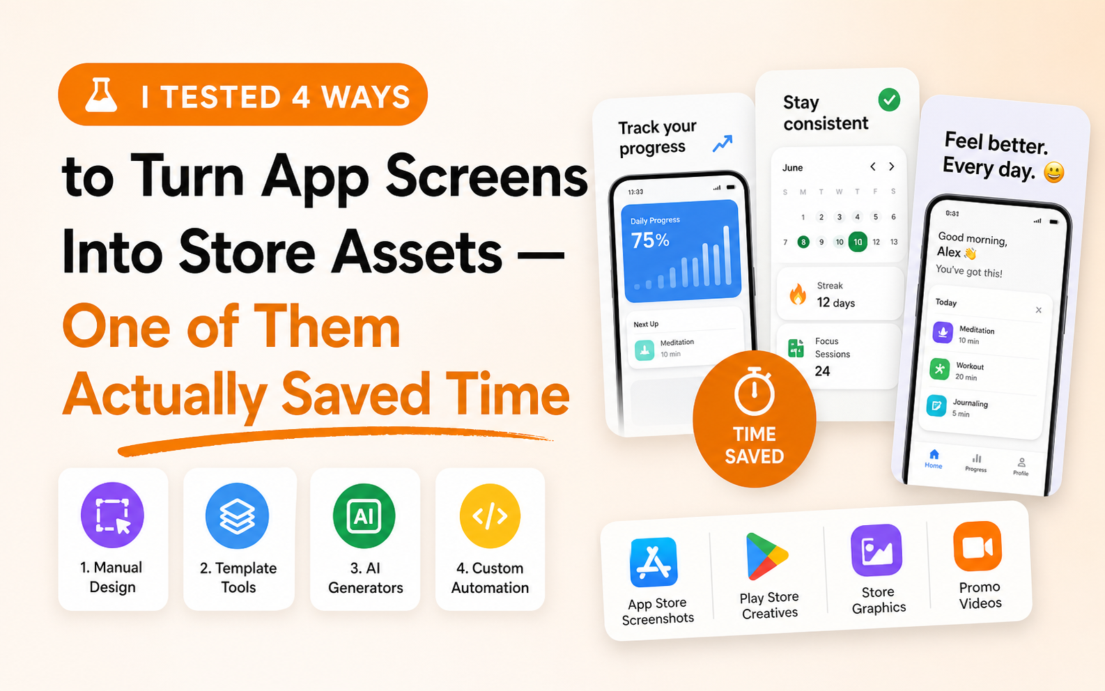 I Tested 4 Ways to Turn App Screens Into Store Assets — One of Them Actually Saved Time